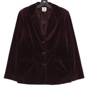 Vintage Gap Blazer Velvet Y2K Whimsigoth Dark Academia Witchy Preppy Burgundy 8
